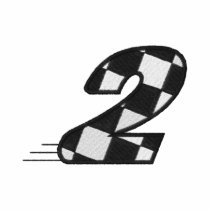 Checkered Flag Number 2 embroidered shirts by ZazzleEmbroidery Checkered Flag Number 2 embroidered shirts