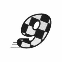 Checkered Flag Number 9 embroidered shirts