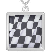 Checkered flag pendant