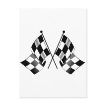 checkered flag post cards
