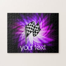 Checkered Flag; purple Puzzles