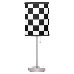 Checkered Flag Racing Pattern Table Lamps