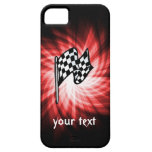 Checkered Flag; red
