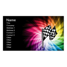 Checkered Flag Spectrum Business Card Templates