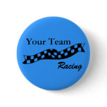Checkered Flag Swoop Race Team Button