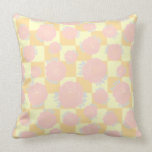 Checkered Floral Throw Pillow