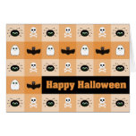 Checkered Ghoulies Halloween Greeting Card