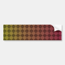 Checkered Gradient Bumper Stickers