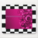 Chequereded Graphic Star Mousepad