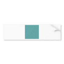 Checkered - Green2 - Celeste and Deep Jungle Green Bumper Sticker