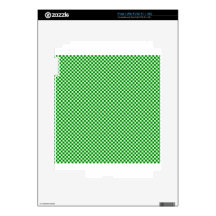 Checkered - Green 1 - Offwhitegreen and Green Skins For The iPad 2