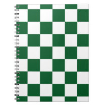 Checkered Green and White notebooks