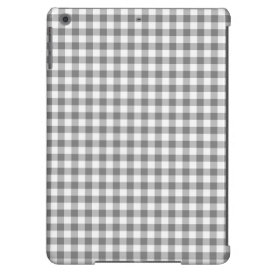 Checkered Grey and White Cover For iPad Air