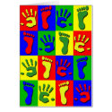 Checkered Hands And Feet cards