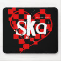 checkered heart. ska. mousepads