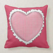 Checkered heart throw pillow pillows
