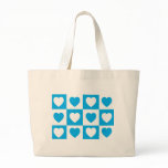 Checkered Hearts - Cyan Blue Bag
