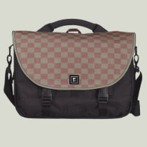 Checkered Laptop Travel Bag - Rose & Taupe commuterbag
