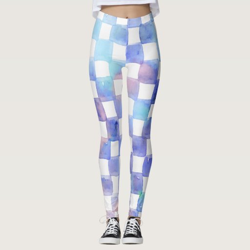 leggings with checkered stripe