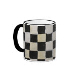 Checkered Mug  Black and White