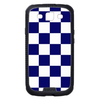 Checkered Navy and White Galaxy S3 Case