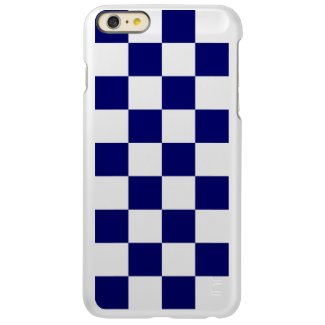 Checkered Navy and White Incipio Feather® Shine iPhone 6 Plus Case