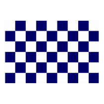 Checkered Navy and White posters