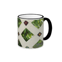 Checkered Open Cement Tiled Wall Cup Coffee Mug