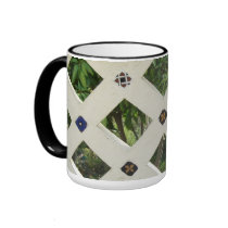Checkered Open Cement Tiled Wall Cup mugs