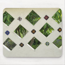 Checkered Open Tiled Cement Wall mousepads