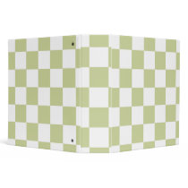 Checkered Pale Green binders