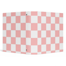 Checkered Pale Pink binders