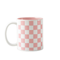 Checkered Pale Pink mugs