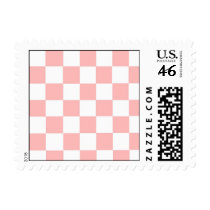 Checkered Pale Pink postage