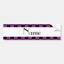 Checkered pattern in purple.png bumper sticker