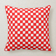 checkered pattern (red) pillow
