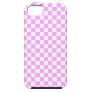 Checkered Pink &amp; White Patterned iPhone 5 Case