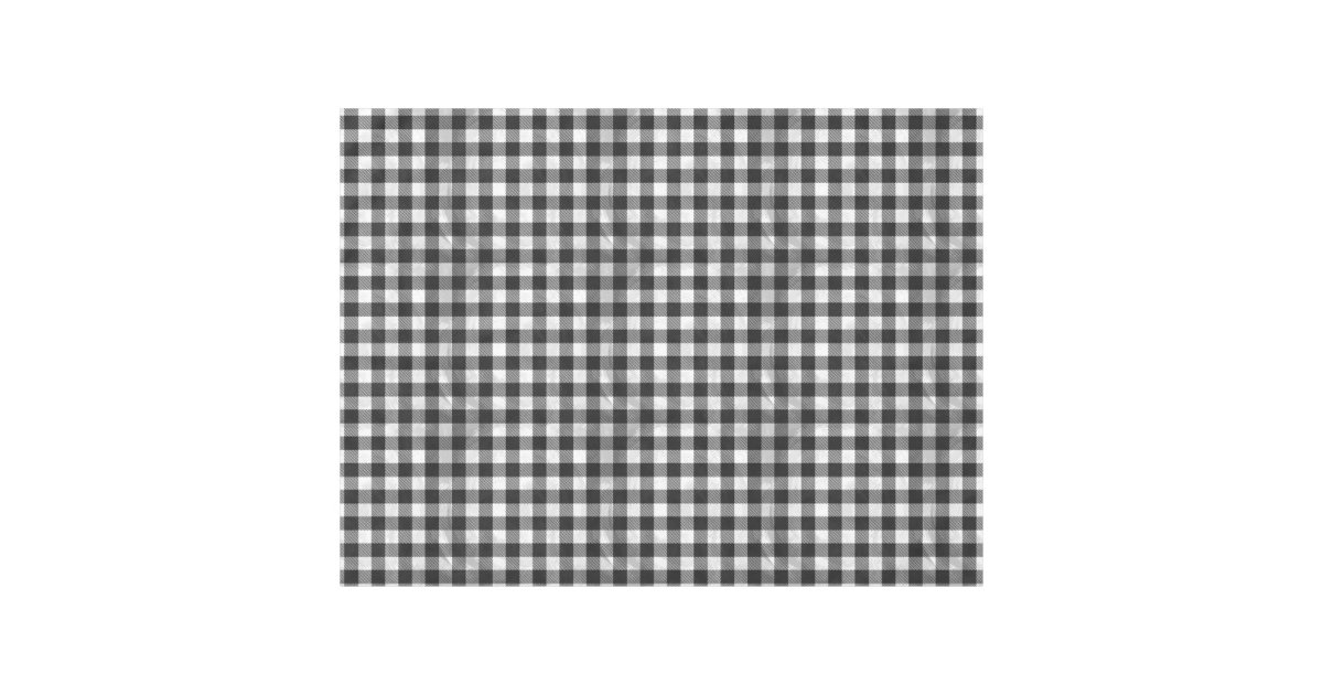 Checkered Plaid Black And White Tablecloth Zazzle