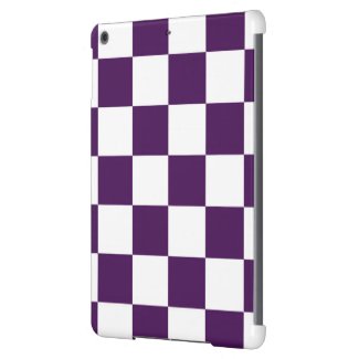 Checkered Purple and White iPad Air Covers