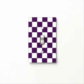 Checkered Purple and White