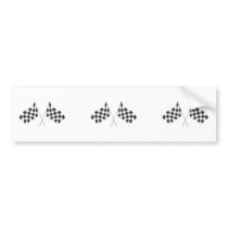 checkered racing flags graphic bumper sticker