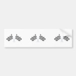 checkered racing flags graphic bumper sticker