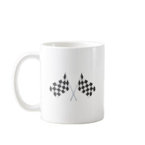 checkered racing flags graphic mug