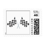 checkered racing flags graphic postage