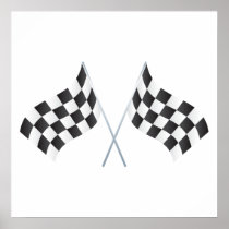 checkered racing flags graphic print