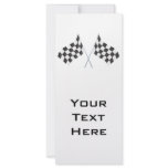 checkered racing flags graphic custom rack cards