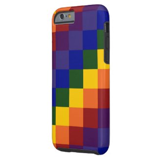 Checkered Rainbow Barely There iPhone 6 Case