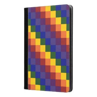 Checkered Rainbow Geometric Pattern