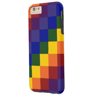 Checkered Rainbow iPhone 6 Plus Tough Case