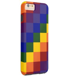 Checkered Rainbow iPhone 6 Plus Tough Case Tough iPhone 6 Plus Case